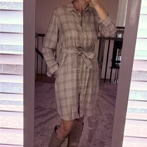 NWT Plaid Shirt Dress